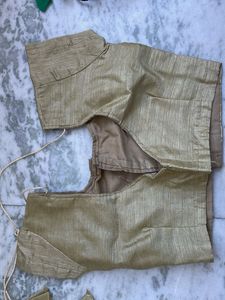 Elegant Gold Sari Blouse