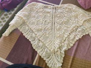Women's Off White Poncho