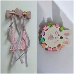 Butterfly And Bow Hair Clip
