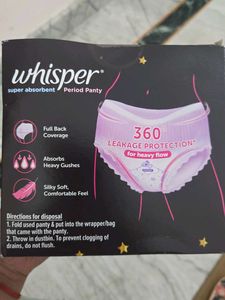 Whisper Super Absorbent Period Panty - Size M-L