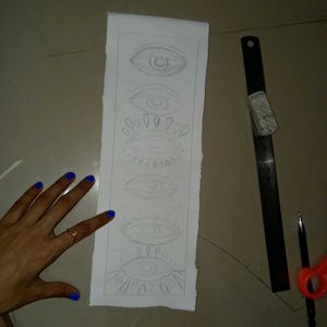 Hand-painted Eye Motifs Tapestry Wall Hanging