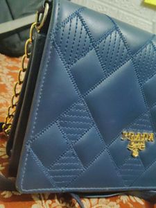 PRADA Stylish Blue Crossbody Bag
