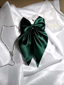 Long Tail Hair Bow Clip Pack Of 1 💚