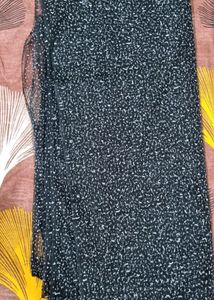 Black Saree Without Blouse