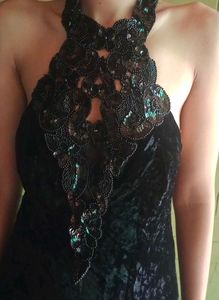 Vintage Velvet Halter Gown