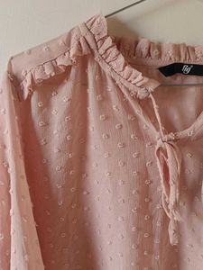 Elegant Pink Chiffon Top