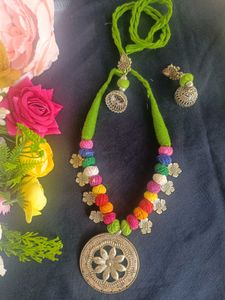 Handmade colour full  necklace set