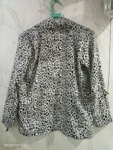Animal Print Shirt And Crop Top