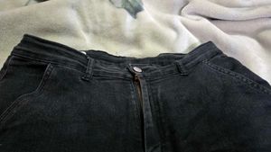 Black Denim Frayed Hem Shorts