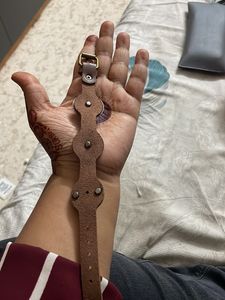 Metal And Leather Bracelete