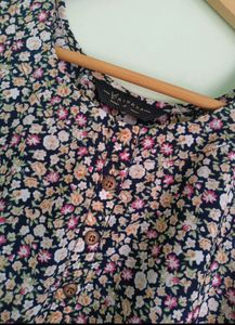Floral Black Dress