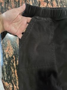 Uniqlo Black Denim A-Line Skirt