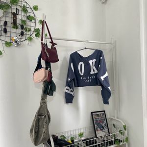 Blue Cropped Sweatshirt
