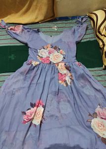 Soft Floral Print Dress