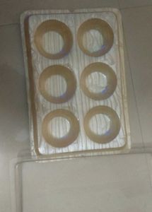 Set of Six Impressioned Decorative Tray