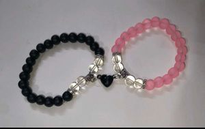 FREE SHIPPING...Matching Magnetic Heart Bracelets