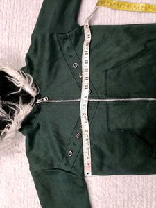 Green Fur Hooded Jacket💚