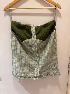 Beautiful Vintage Plaid Tube Top