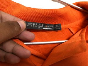 Orange Short Sleeve Polo T Shirt