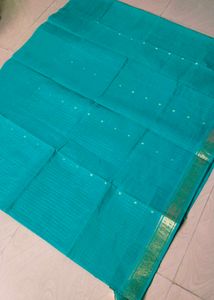 Sea Green Colour Pure Gadwal Saree