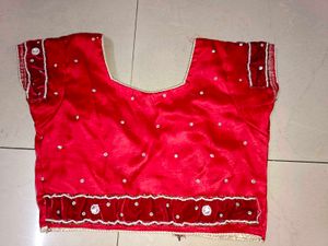 Red Embroidered Lehenga Skirt