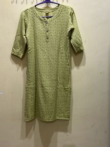 Pista Green Kurta &amp; Pant Set Size S