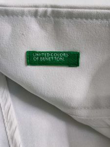 White Wide Leg Low Waist Trousers