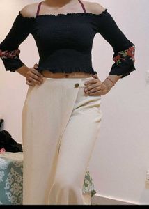 Forever 21 Off Shoulders Black Top