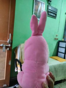 Pink Bunny Plush &#34;Best Friends&#34; Holder