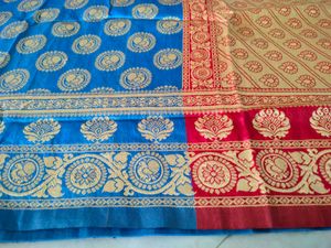 Elegant Printed Saree 💙♥️