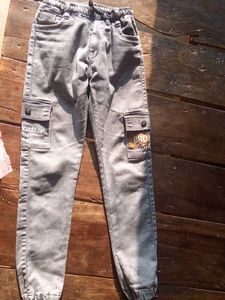 Boys Grey Cargo Pants