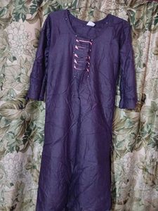 Elegant Dark Purple Tunic Dress