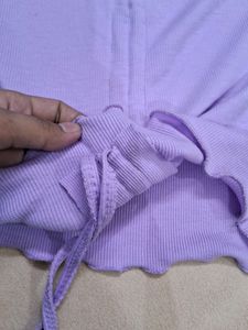 Women&#39;s Korean Drawstring Crop Top