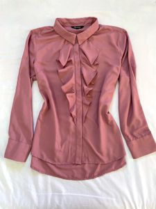 Victorian Korean Pink Ruffle Blouse Elegant &amp; Chic