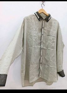 Vintage Linen Blend Button Down