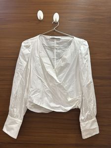 Chic White Wrap Top
