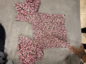 Floral Smocked Crop Top