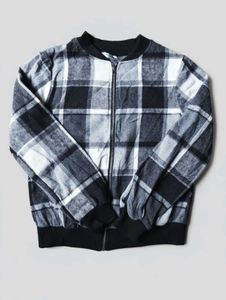 Plaid Bomber Jacket