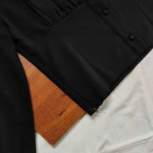 Chic Black Long Sleeve Top