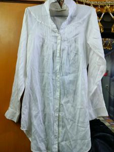 White Button-Down Top