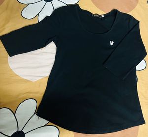 Black Mickey Mouse Top