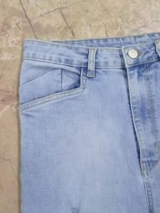 Light Wash Distressed Flare Jeans