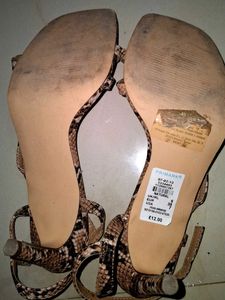 Snakeskin Print Sandals