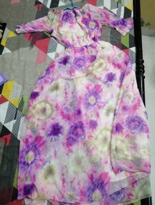 2 Combo Tie-Dye &amp; Floral Maxi Dress