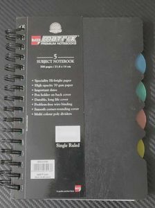 Matrix 5 Subject Notebook