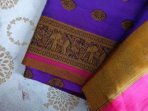 Graceful art silk with beautiful borders Saree