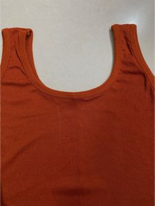 Rust Ribbed Tank Top