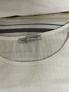 ZARA White Long Sleeve Top