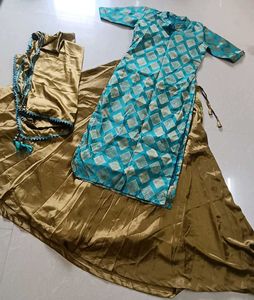 Teal & Gold Kurta Set