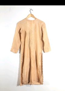 Tan Embroidery Kurta